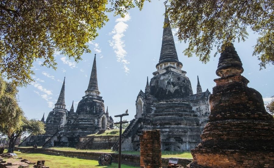 Ruines des temples historiques d’Ayutthaya