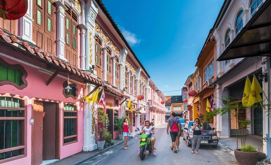 Phuket Old Town, rues historiques et maisons sino-portugaises