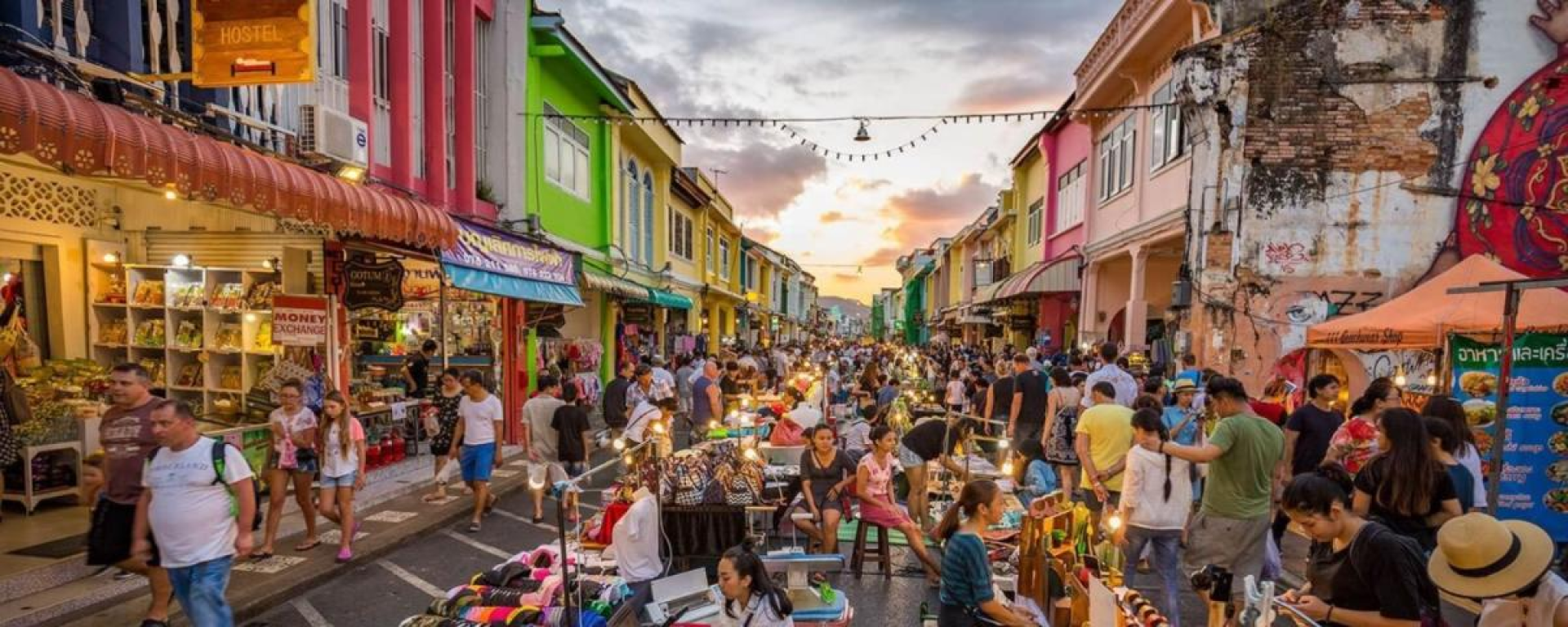 La rue piétonne de Phuket