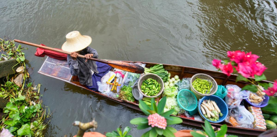 Jour 3 : Bangkok – Damnoen Saduak – Marché flottant – Kanchanaburi (B)