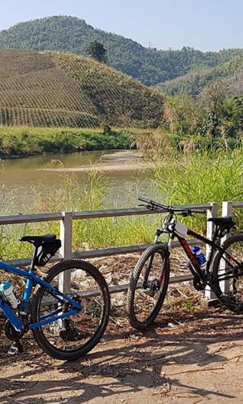 Balade en vélo le long de la rivier de Maekok 1 jour